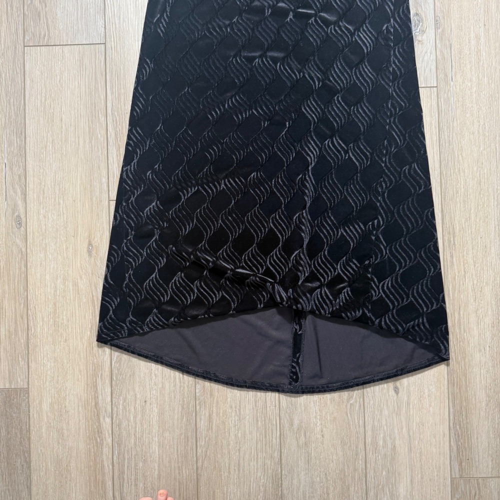 Vintage Gunne Sax Jessica McClintock Black Contrast Velvet Maxi Dress 9/10 EUC - Picture 15 of 16